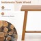 Natural Wooden Bathroom Shower Stool with 4 Legs Ideal Use as Side Table or Plant Stand